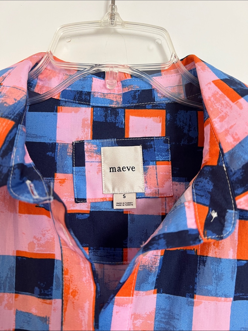 Maeve Anthropologie Bettina PinkTiered Shirt Dress- Small - Picture 2 of 7